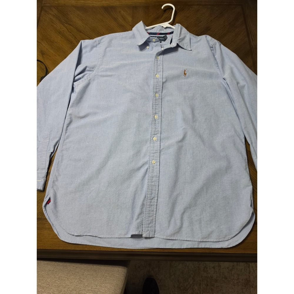 Polo Ralph Lauren Mens Light Blue Oxford Button Down Shirt Long Sleeve XL